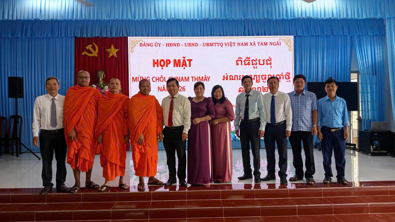 Tam Ngãi tổ chức họp mặt mừng Tết Chôl Chnam Thmây của đồng bào dân tộc Khmer năm 2026
