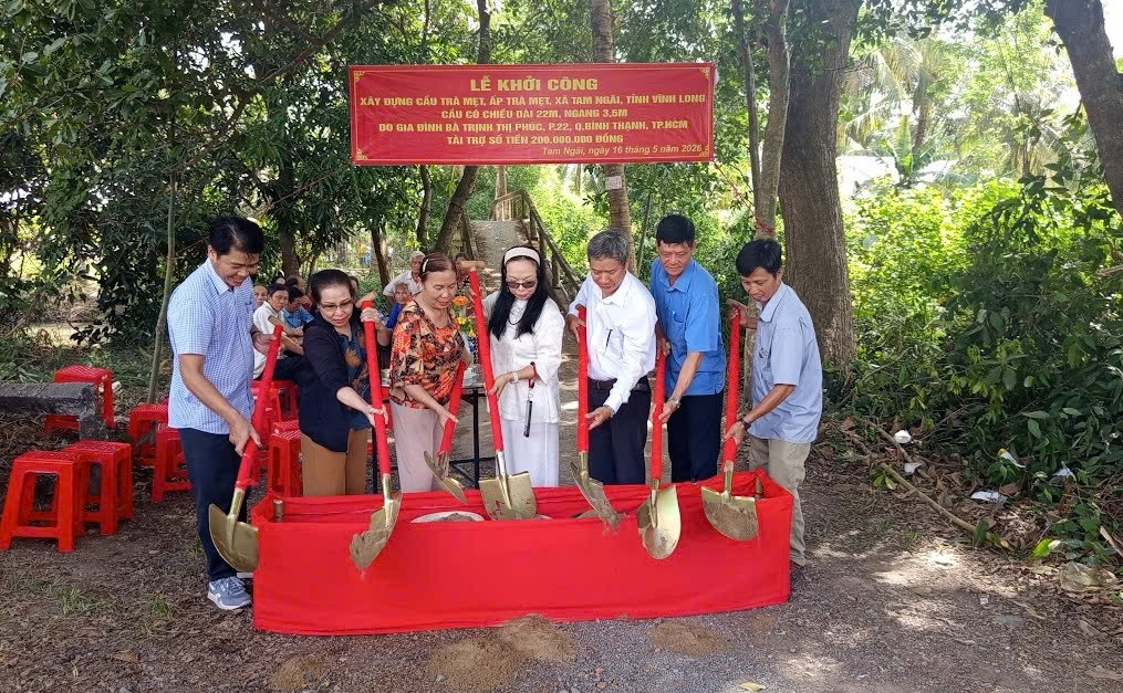 Tam Ngãi khởi công xây dựng cầu giao thông nông thôn tại ấp Trà Mẹt